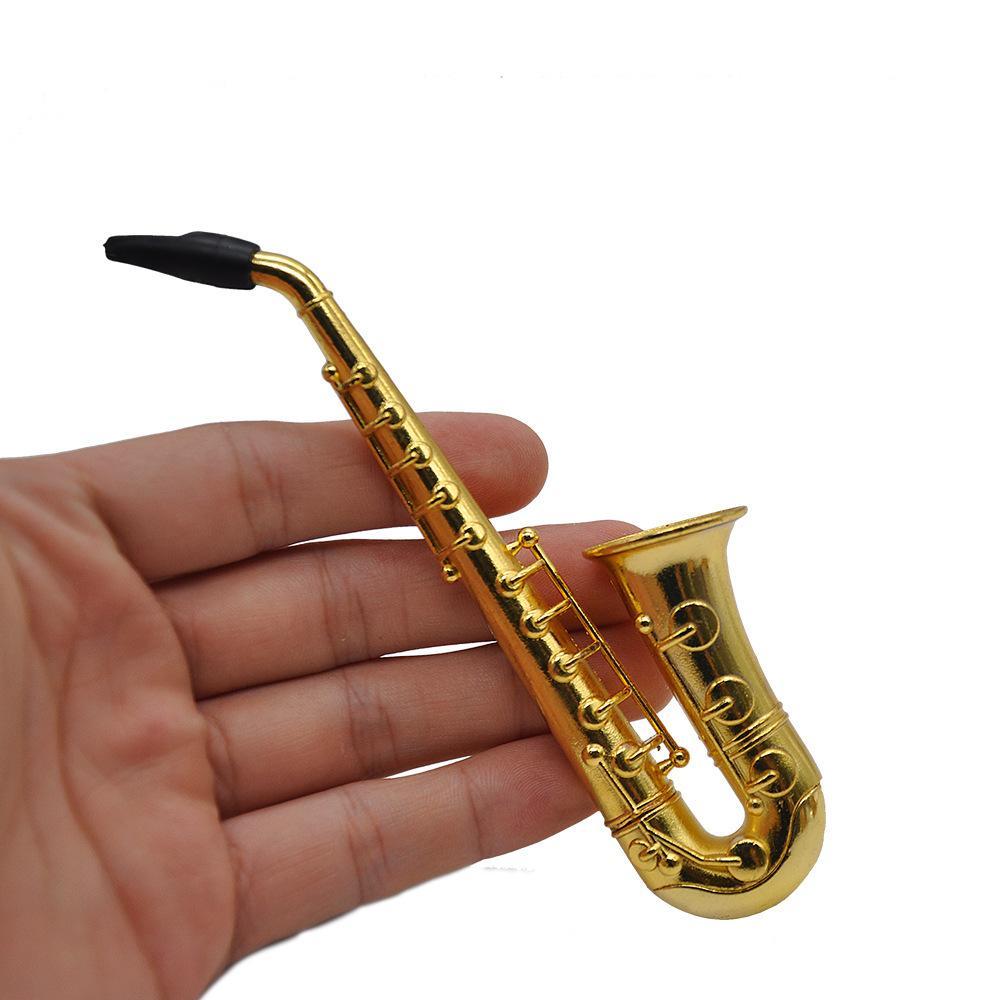 Saxophone Metallic Novelty Pipe - Stoner Gifts - PuffingBird CA