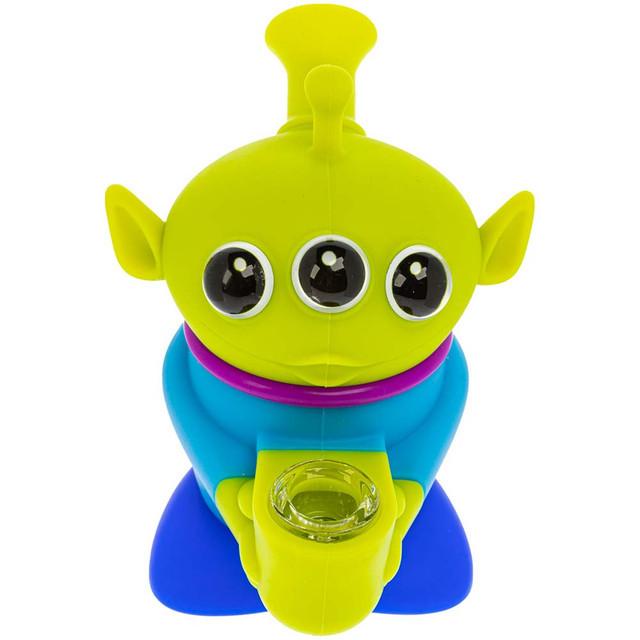 Three-Eyed Alien Silicone Mini Water Pipe - PuffingBird CA