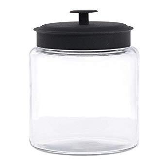 Anchor Hocking Montana Glass Jar With Black Lid - PuffingBird CA
