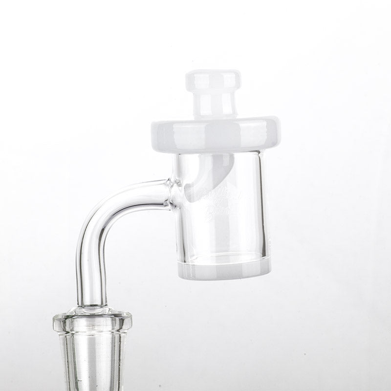 White Disc Glass Carb Cap - PuffingBird CA