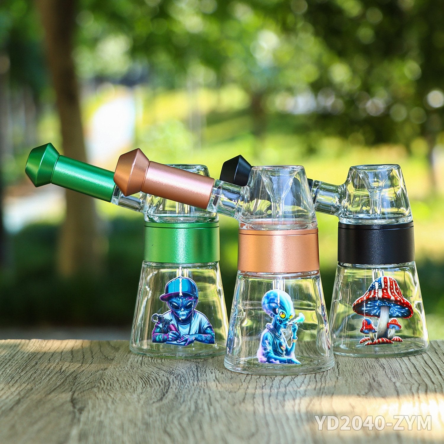 3.94“ Mini Glass Beaker Bong with Gift Box - PuffingBird CA