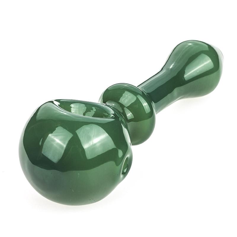 Green Glass Pipe w/ Maria Rings - PuffingBird CA