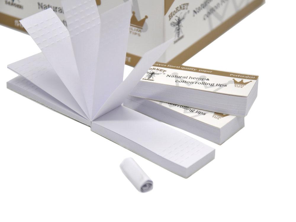 Hornet Slim Perfotated Natural Hemp Cotton Rolling Tips 5 Booklets - PuffingBird CA