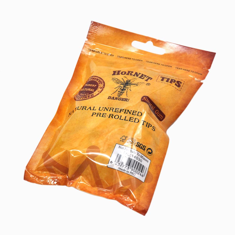 Natural Unrefined Rolling Paper Filter Tips - 7mm Pre-Rolled Tips (100 Tips per Resealable Bag) - PuffingBird CA