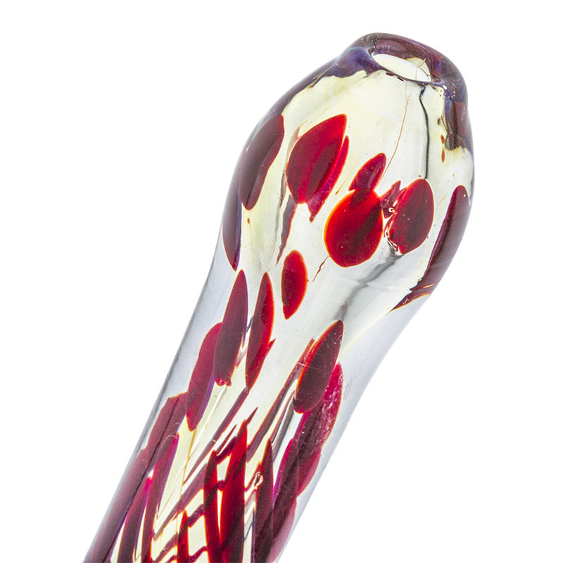 Chillum Glass Pipe w/ Red Strip - PuffingBird CA