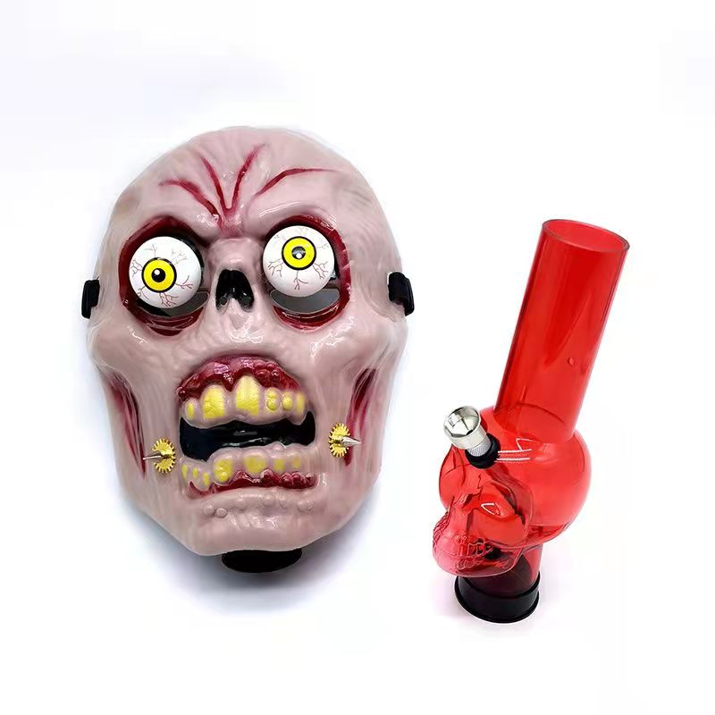 Scary Silicone Gas Mask Bong w/ Acrylic Water Pipe - PuffingBird CA