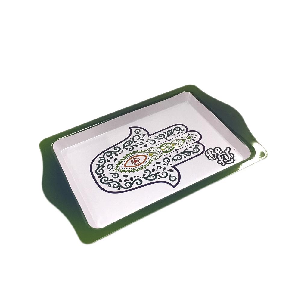 Green Tinplate Plate Rolling Tray - PuffingBird CA