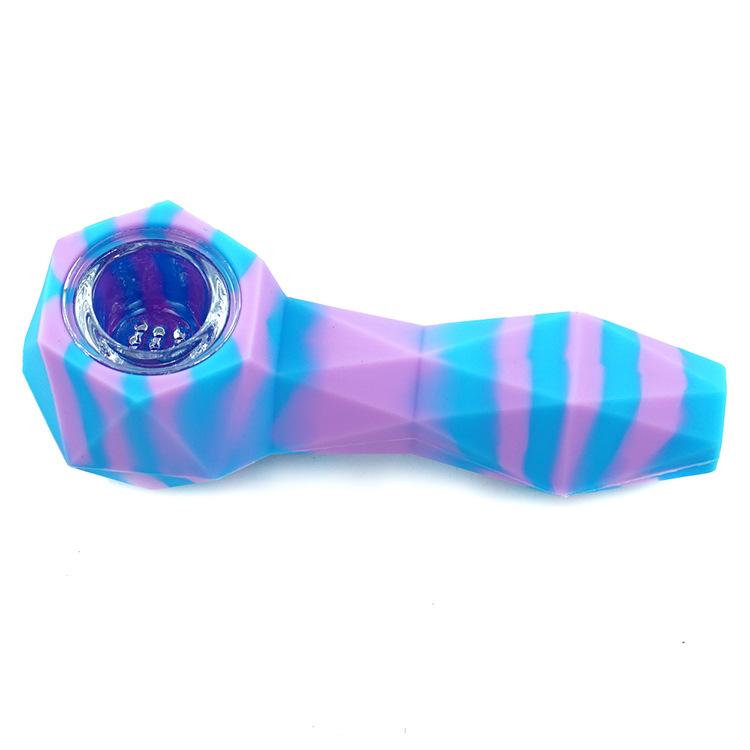 Diamond Cut Silicone Spoon Pipe - PuffingBird CA