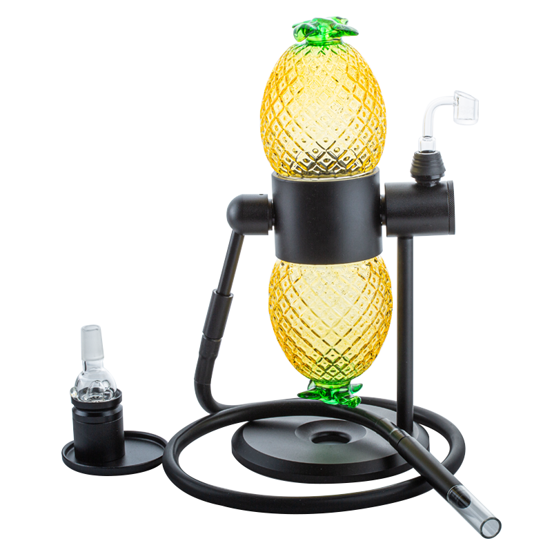 Pineapple Gravity Bong w/ Extra Thick Quartz Banger Set - PuffingBird CA