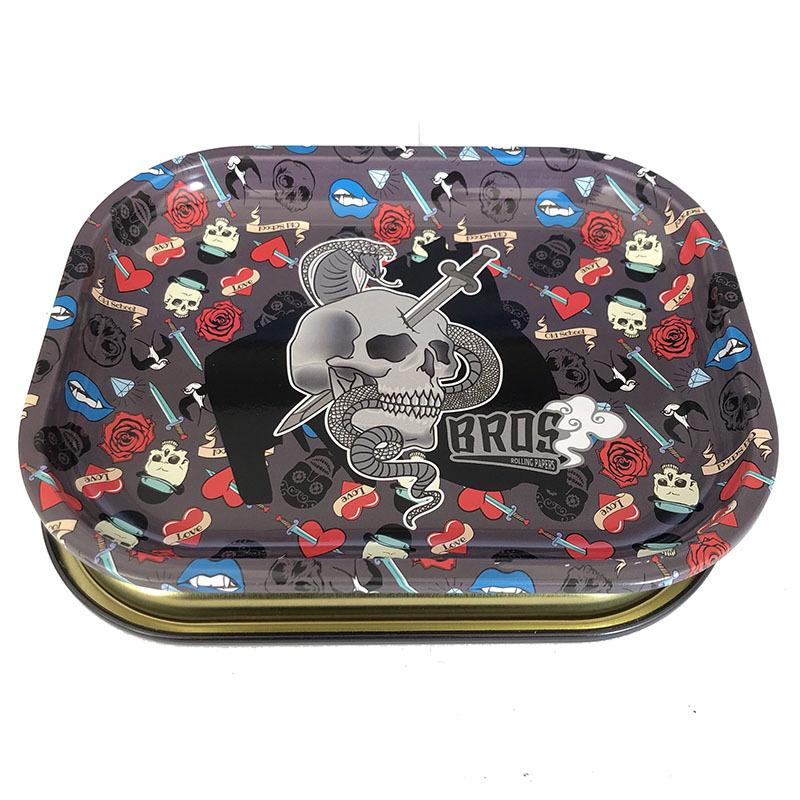 Batch Cartoon Pattern Metal Cigarette Rolling Tray - PuffingBird CA