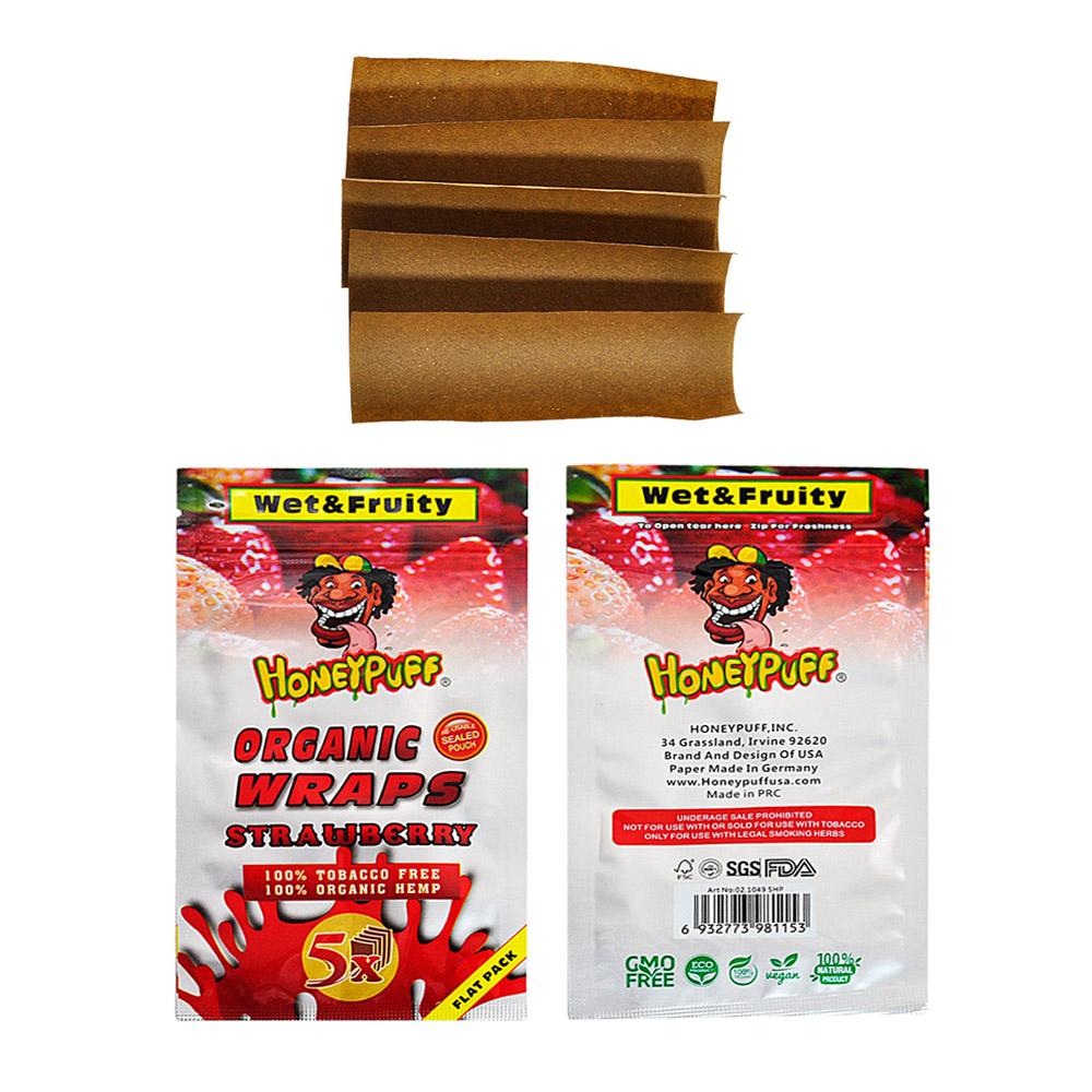 HoneyPuff Strawberry Organic Rolling Paper - 50 Packs - PuffingBird CA