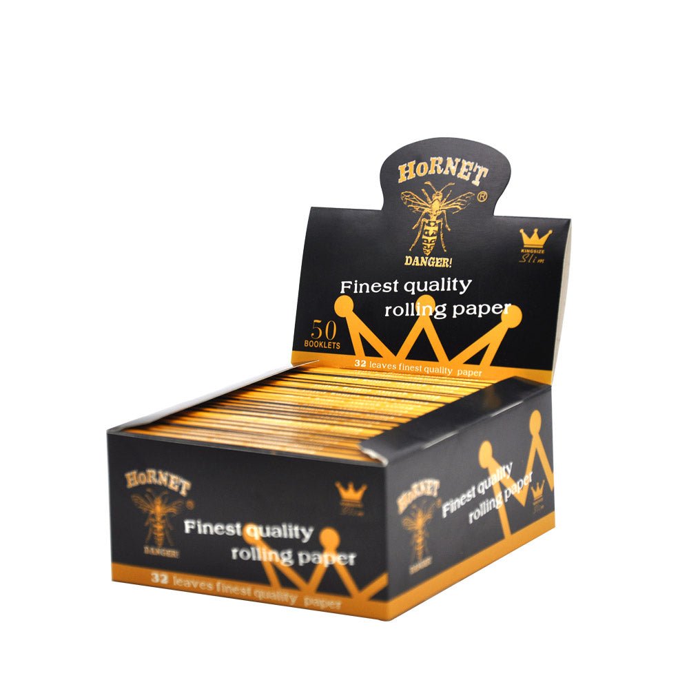 Hornet Black Kingsize 110mm Rolling Paper Box of 24 Booklets/1536 sheets - PuffingBird CA