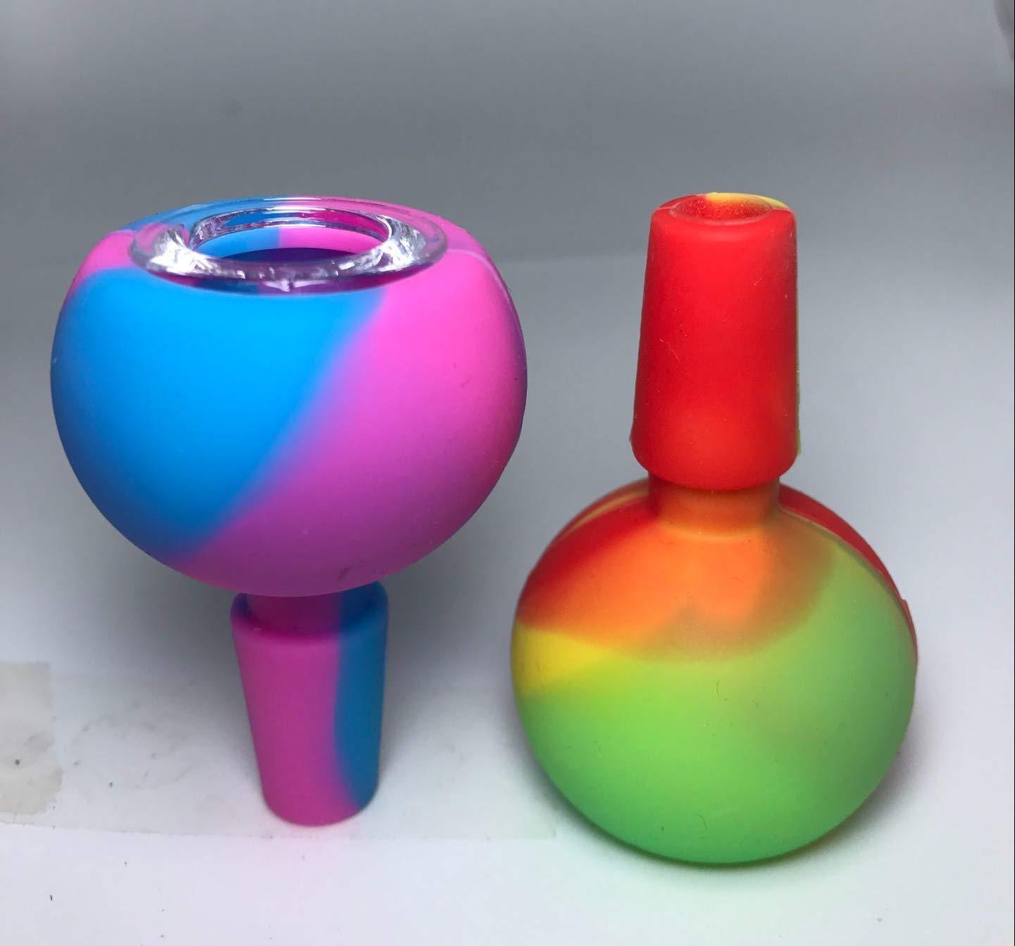 Two-Color Silicone Colorful Bubble Carb Cap (2pcs) - PuffingBird CA