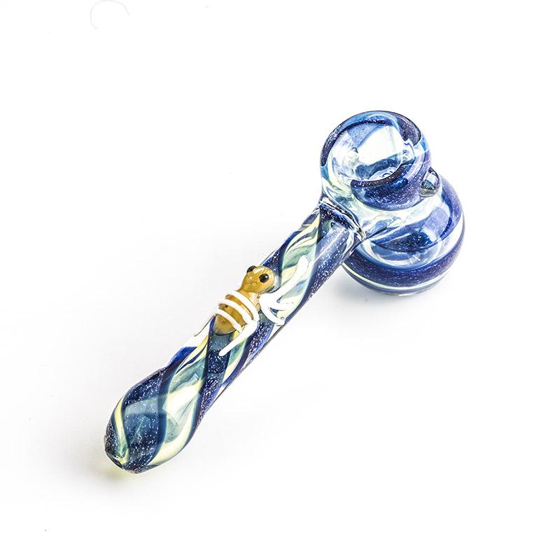 Bee Pattern Glass Hammer Bubbler - PuffingBird CA