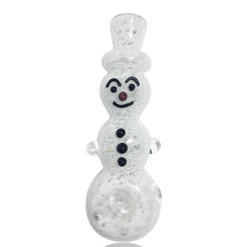 Snowman Glass Hand Pipe - PuffingBird CA