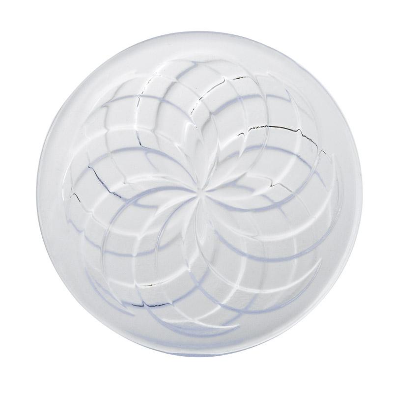 Clear Vortex Pattern Quartz Channel Cap 40mm - PuffingBird CA