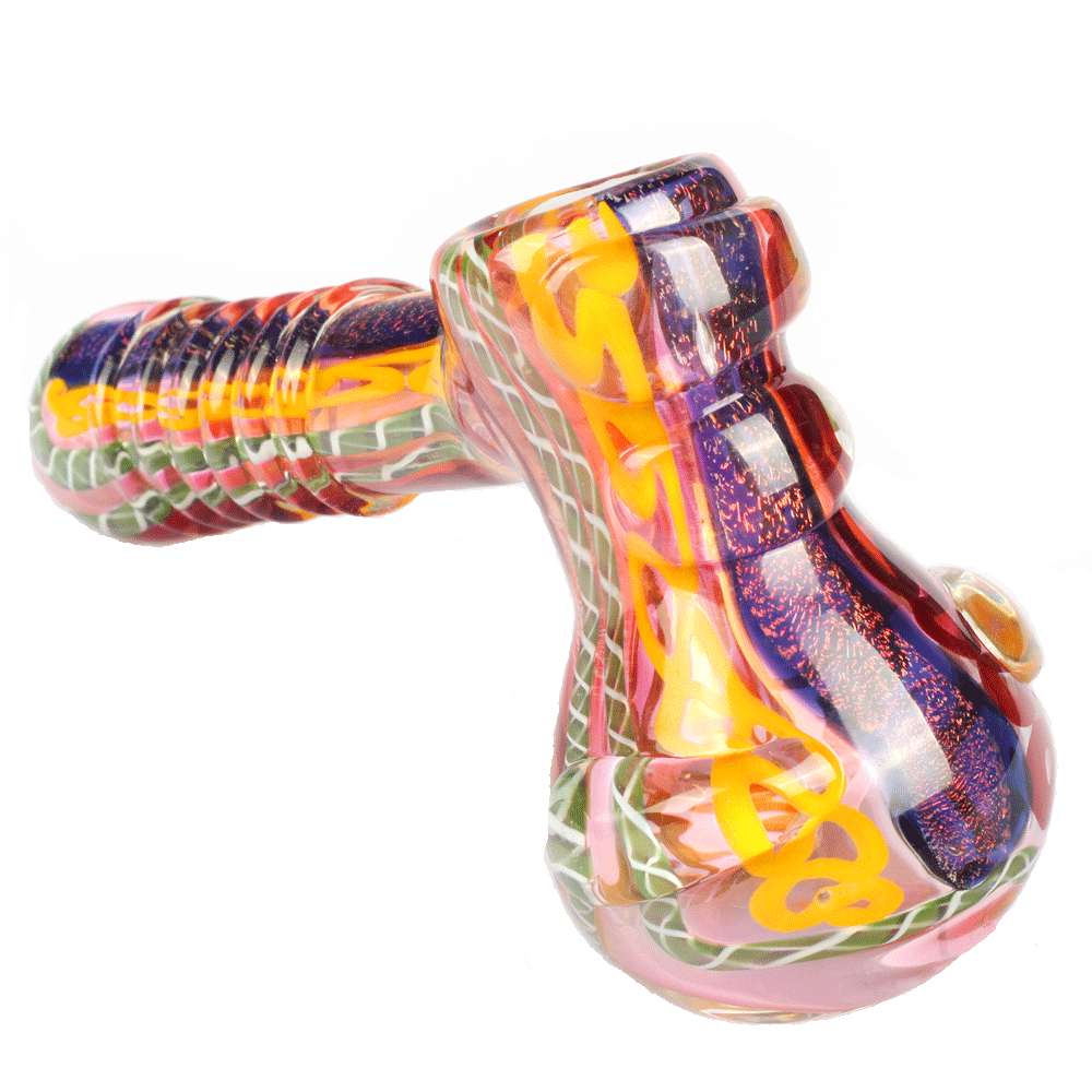 Fumed Glass Hammer Bubbler w/ Milli Scheme - PuffingBird CA