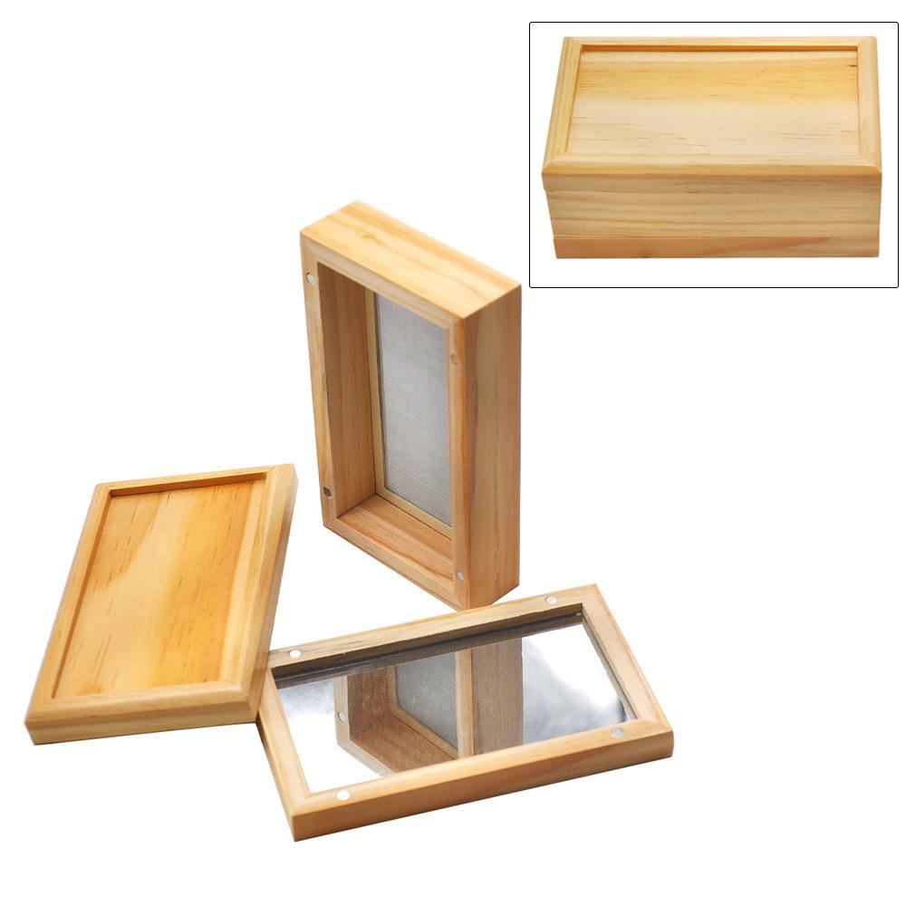 Wooden Box Mirror w/ Filter Screen Rolling Tray - PuffingBird CA