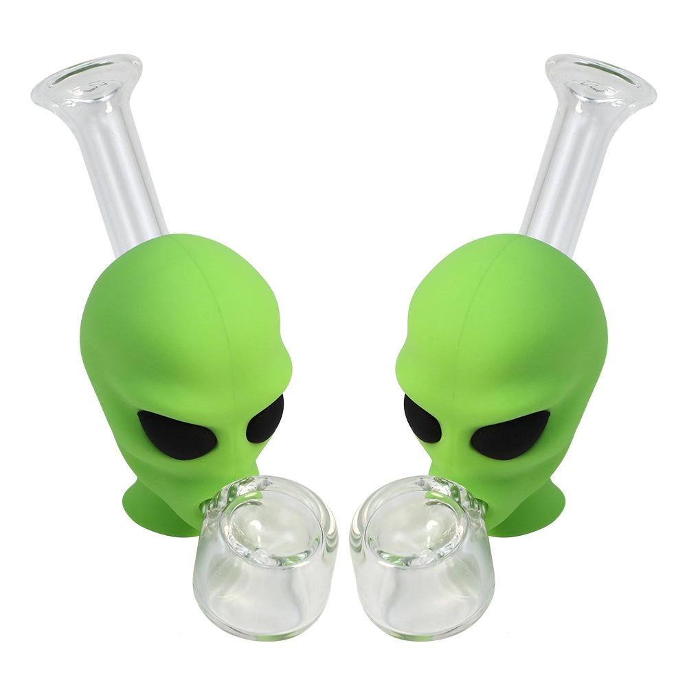 Alien Silicone Bong with Glass Bowl - PuffingBird CA