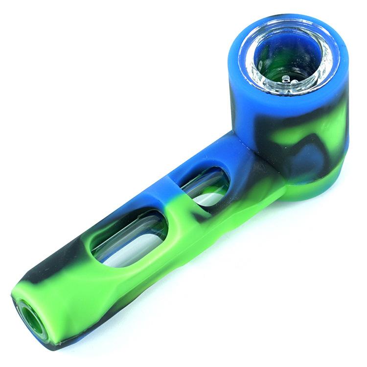 Mixed Color Silicone Hand Weed Pipe - PuffingBird CA