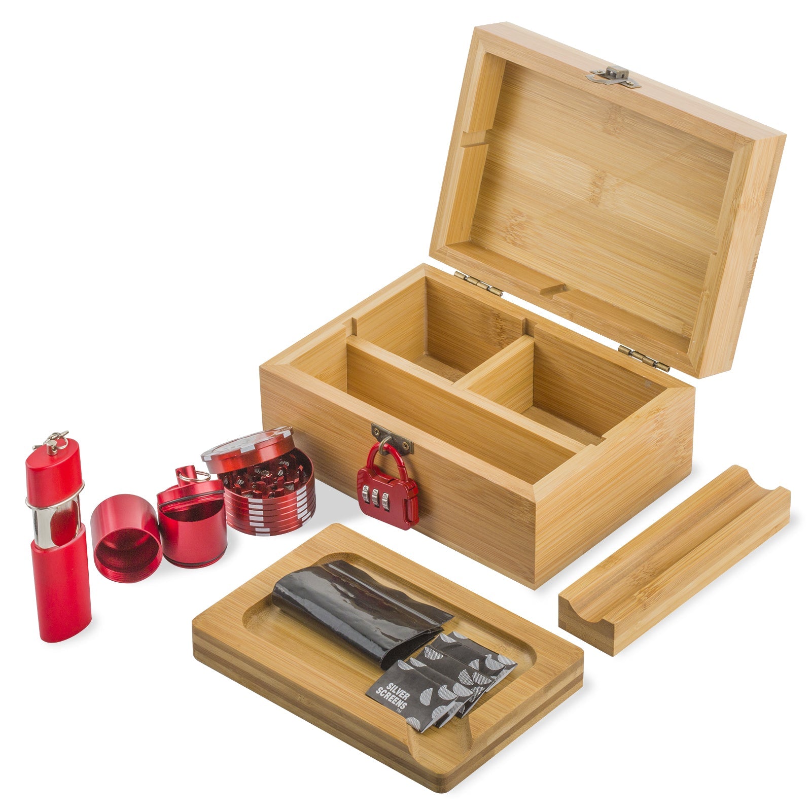 Wooden Stash Box w/ Recycler Dab Rig SOC Tokes Vaporizer Set - PuffingBird CA