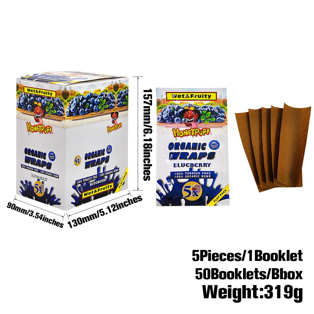 HoneyPuff Blueberry Organic Rolling Papers - 50 Packs - PuffingBird CA