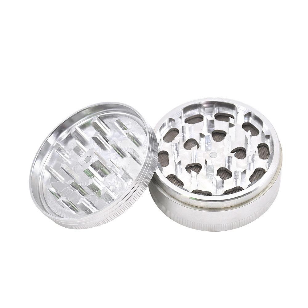 Silver Aluminum Alloy Weed Grinder 3 Piece - PuffingBird CA