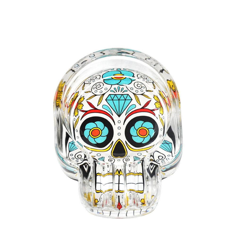 Skull Glass Cigarette Ashtray (Random Pattern) - PuffingBird CA