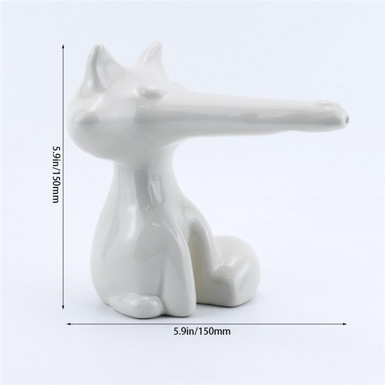 Fox-Shaped Ceramic Water Pipe - PuffingBird CA