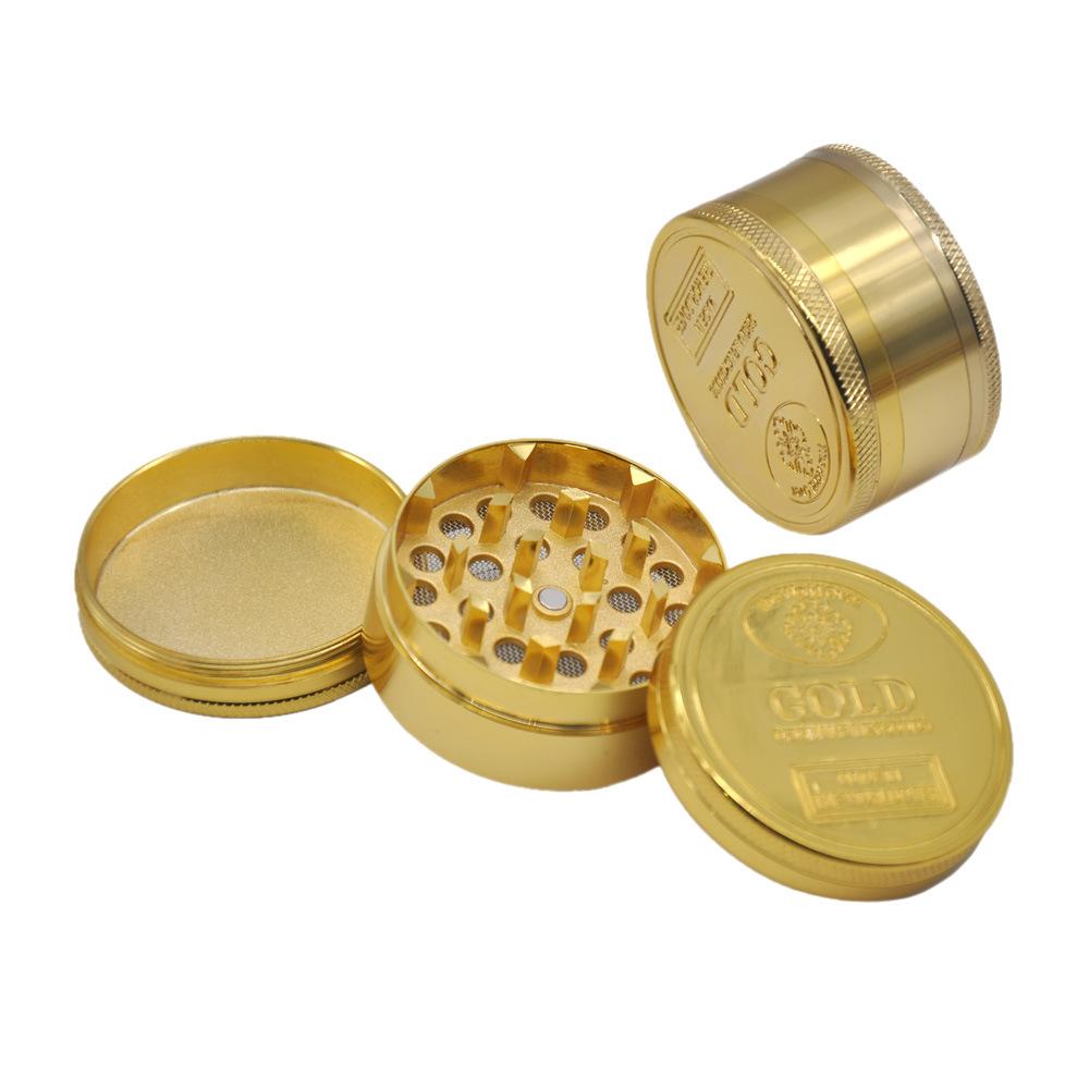 Gold Coin Zinc Alloy Weed Grinder 3 Layer - PuffingBird CA