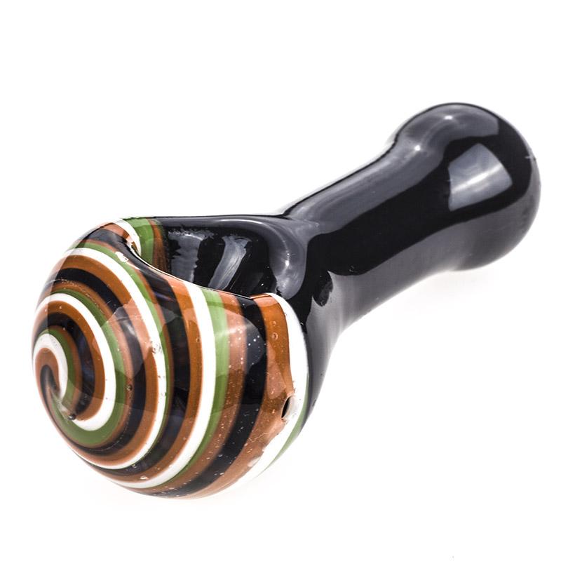 Spiral Pattern Glass Spoon Pipe - PuffingBird CA