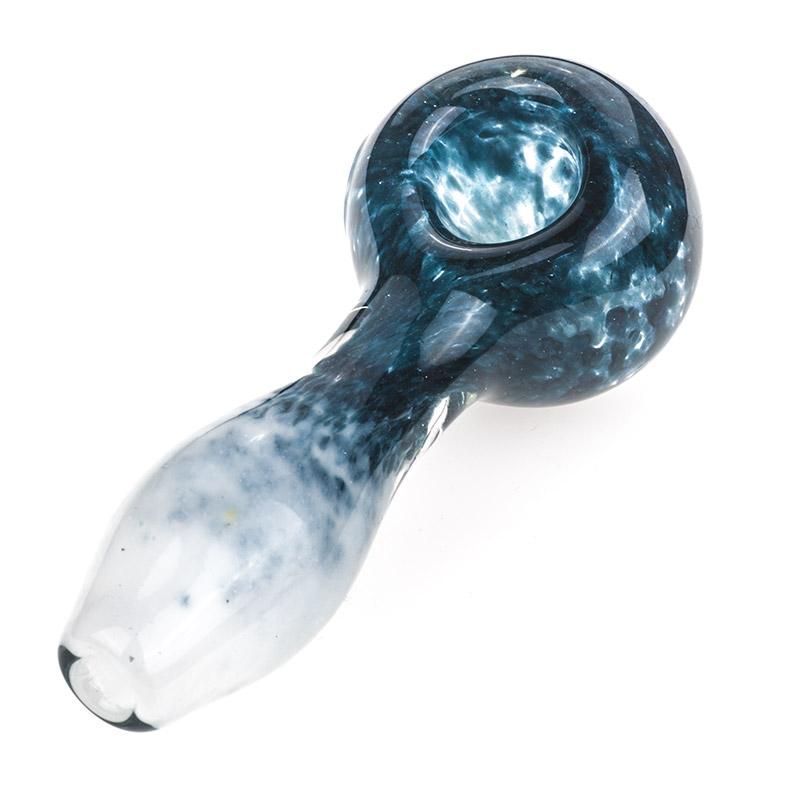 Handmade Darkblue Frit Glass Pipe - PuffingBird CA