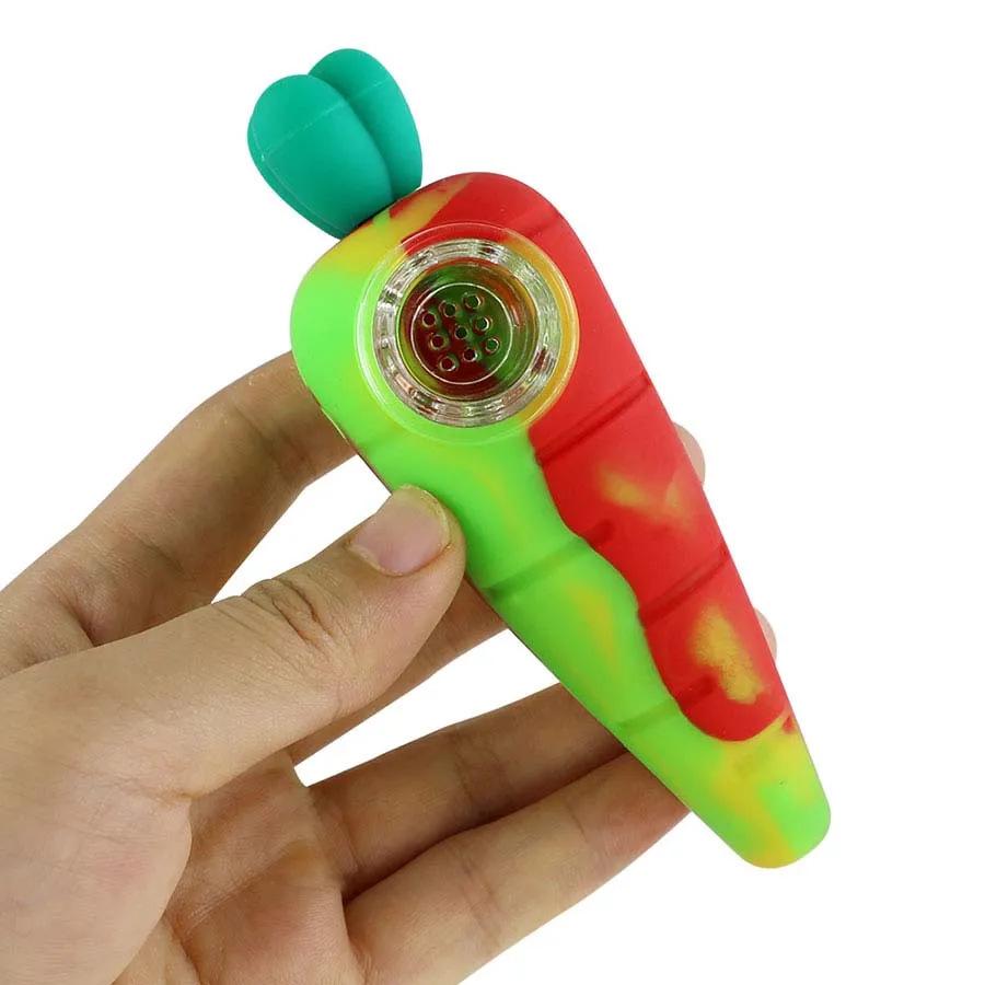 Carrot Silicone Smoking Pipe - PuffingBird CA