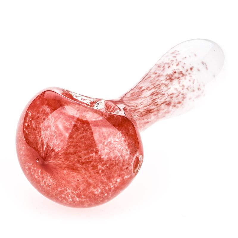 Lightcoral Frit Glass Spoon Pipe - PuffingBird CA