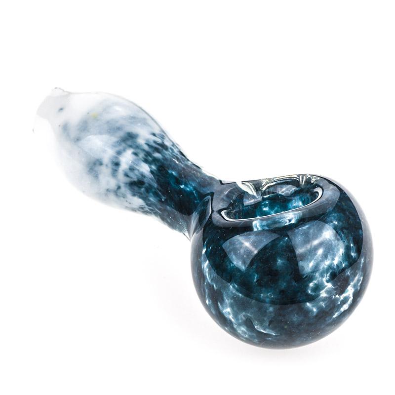 Handmade Darkblue Frit Glass Pipe - PuffingBird CA