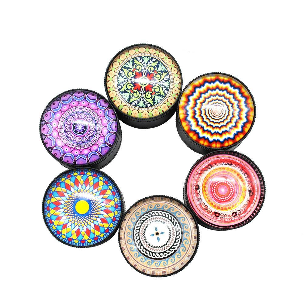 Mandala Novelty Herb Grinder 3 Layer (Random Color) - PuffingBird CA