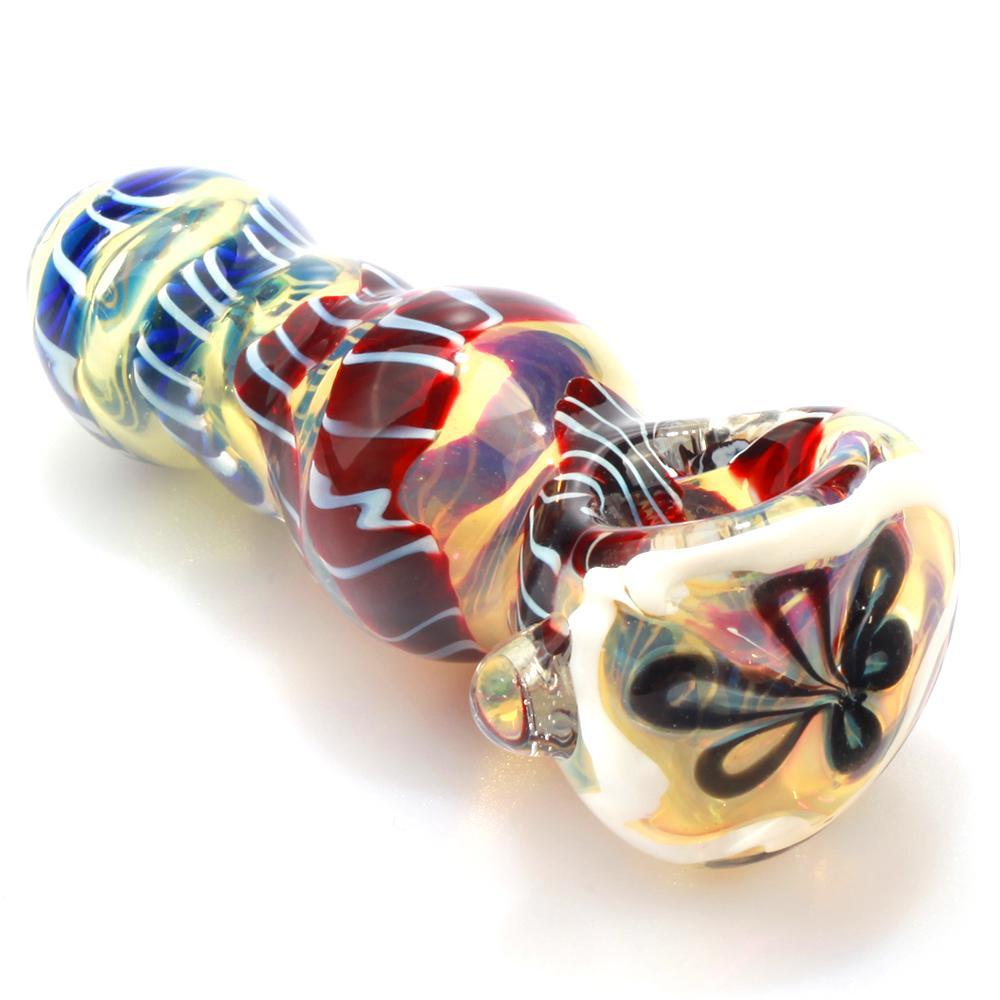 Mini Typhoon Glass Pipe With Millefiori Milli Scheme Patent - PuffingBird CA