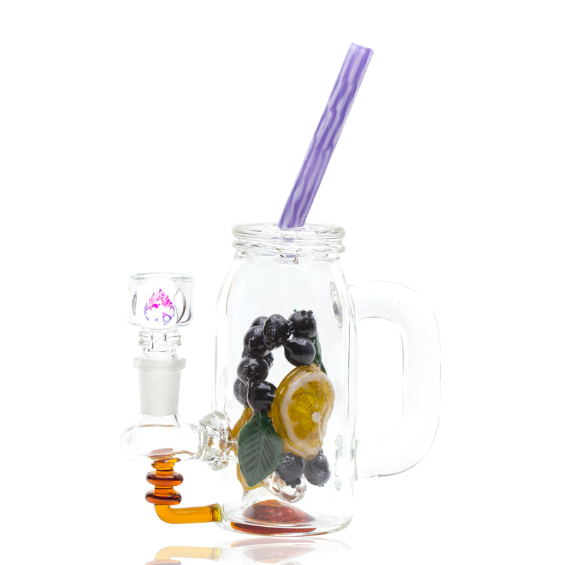 Empire Glassworks - Mini rig - Blueberry Orange Detox - PuffingBird CA