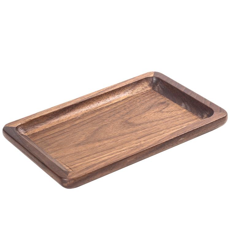 Solid Wood Walnut Storage Rolling Tray - PuffingBird CA