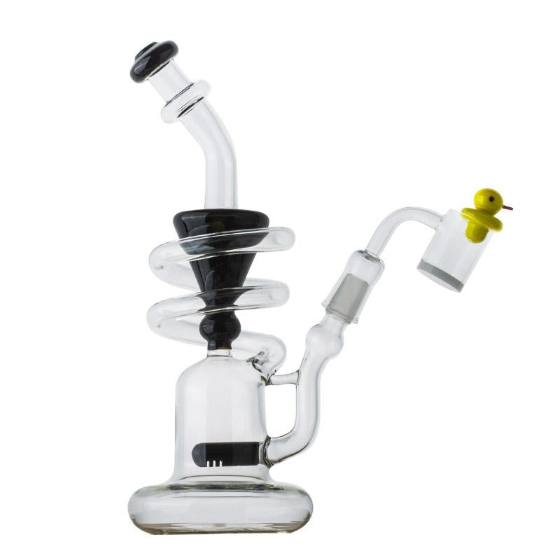 Recycler Thick Glass Dab Rig Set w/ Quartz Banger and Carb Cap - PuffingBird CA