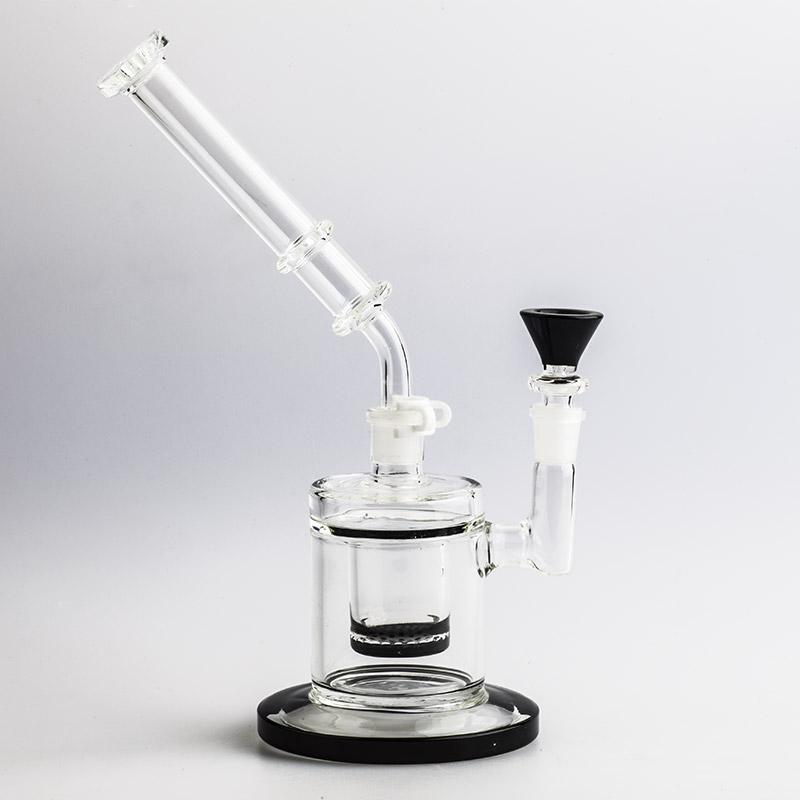 Clear Glass Honeycomb Perc Bong - PuffingBird CA