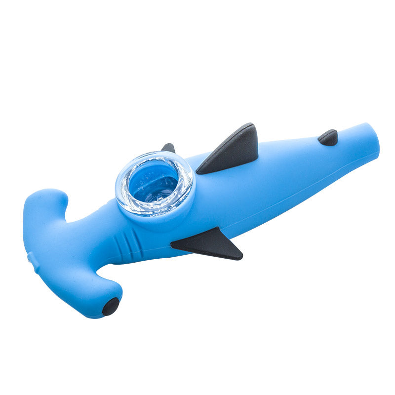 Shark Silicone Hand Pipe (Random Color) - PuffingBird CA