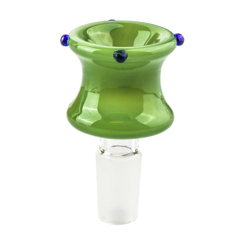 14mm Male Green Bong Bowl With Blue Marbles - PuffingBird CA