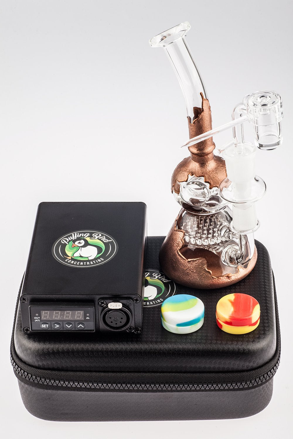 Quartz Enail W/ Paint Coated Honeycomb Dab Rig - PuffingBird CA