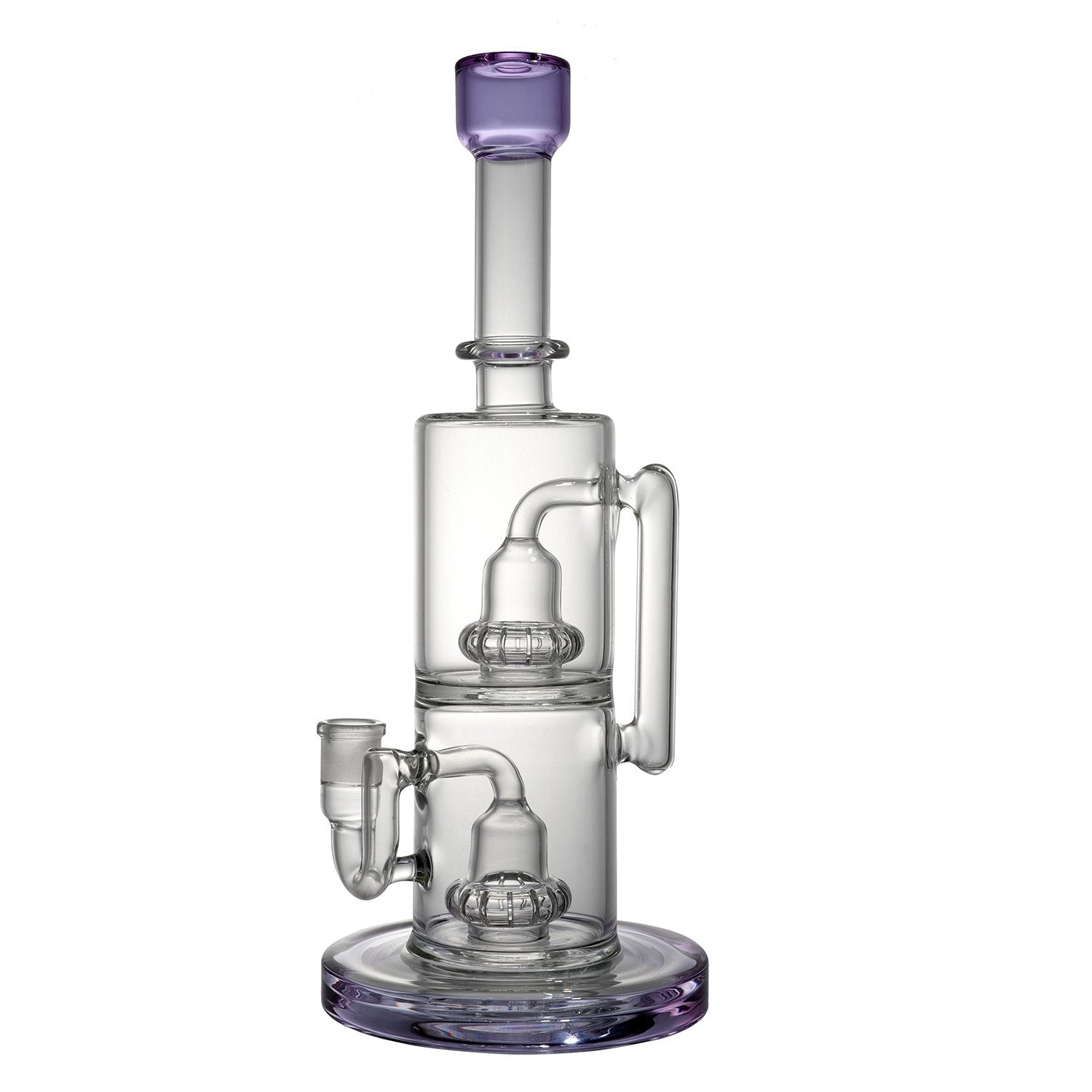 Double Birdcage Recycler Showerhead Perc Bong - PuffingBird CA