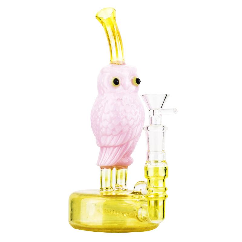 Owl Theme Bong w/ Thermochromic Banger Terp Balls Set - PuffingBird CA