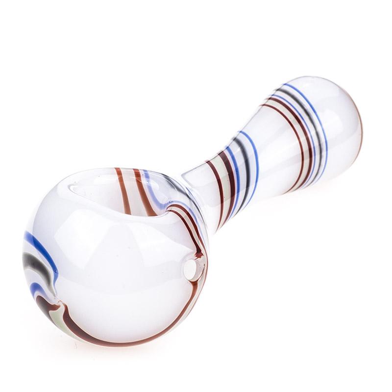 Spiral White Glass Pipe - PuffingBird CA