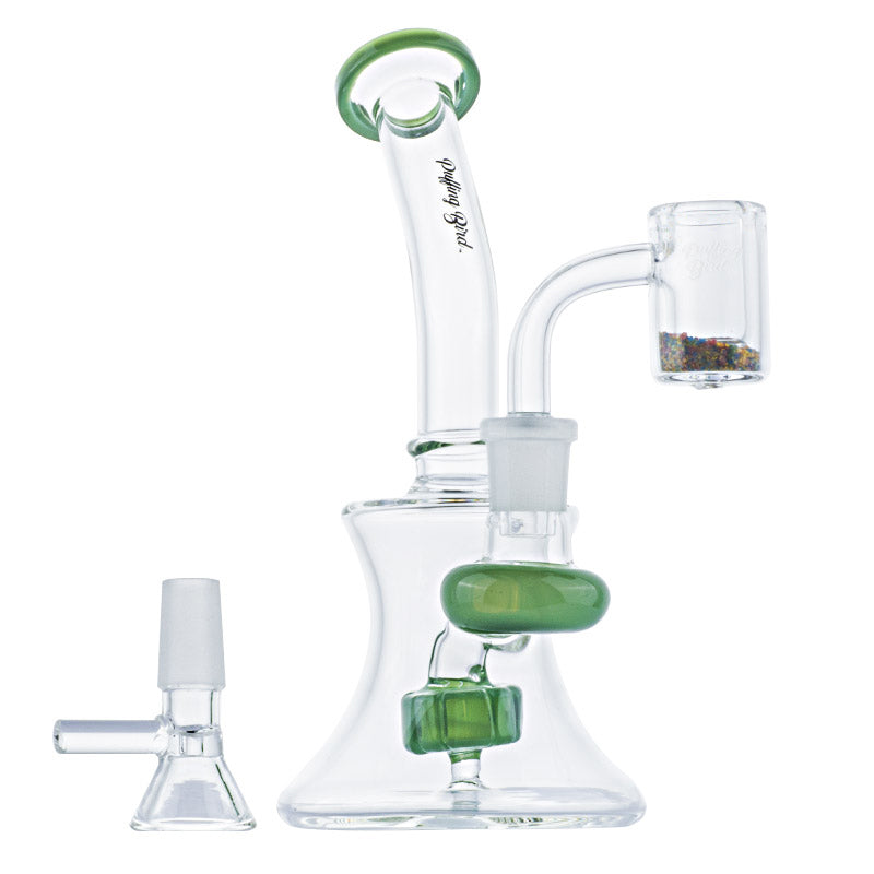 Showerhead Perc Dab Rig w/ Multiple Thermochromic Banger Set - PuffingBird CA
