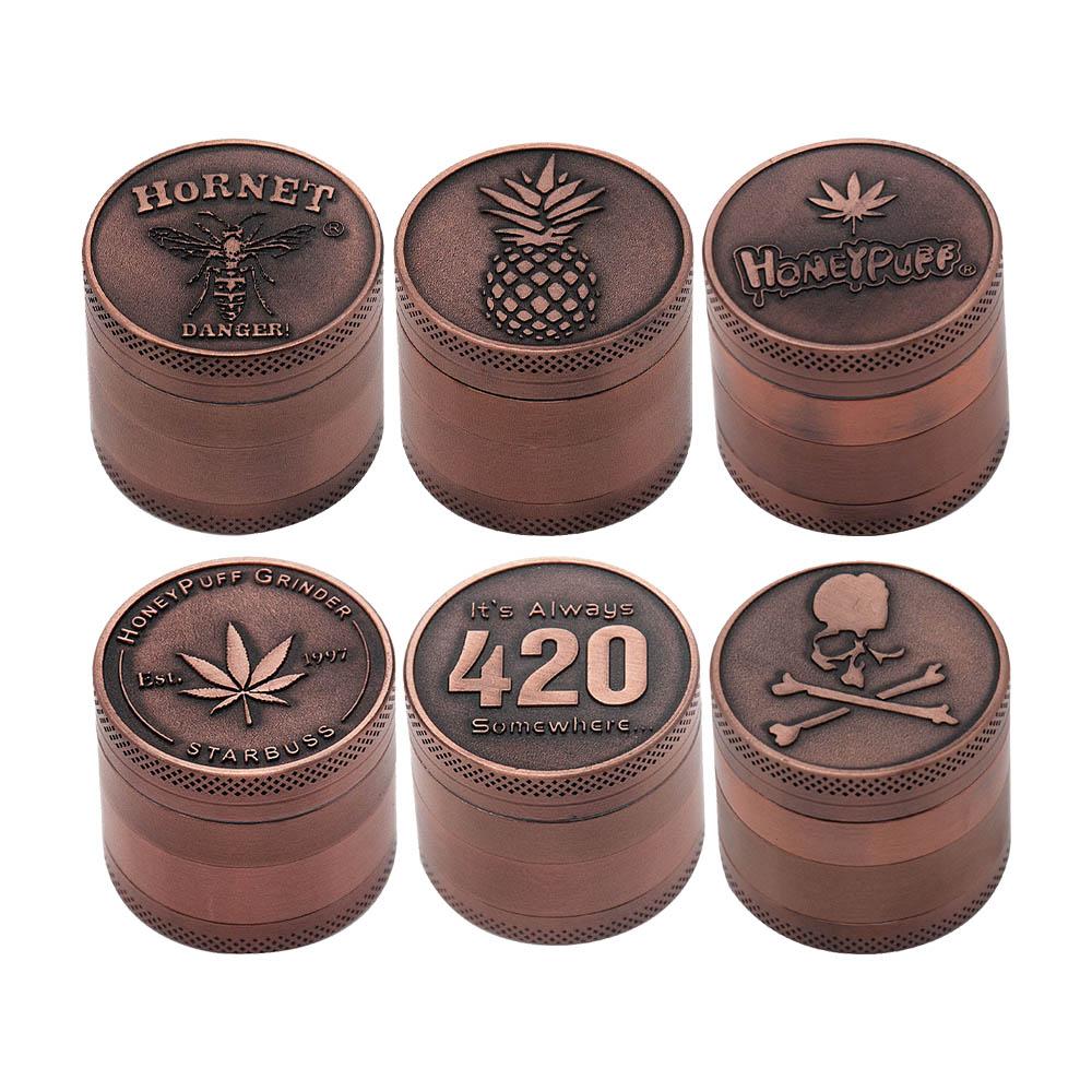 Retro Color 3-Layer Herb Grinder 40MM - PuffingBird CA