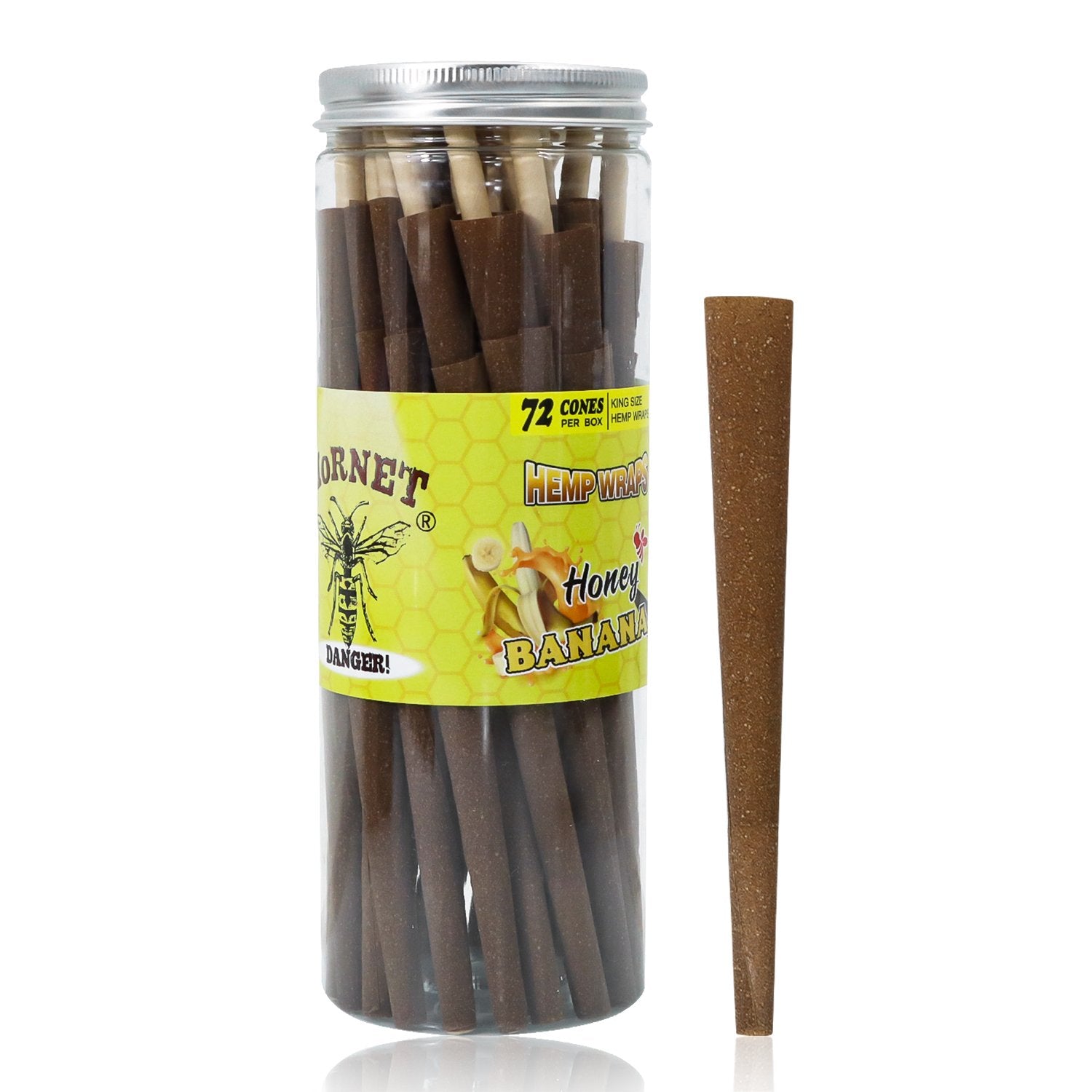 Banana Flavored Brown Cigar Skin Pre-Rolled Cones - Pack of 72 - PuffingBird CA